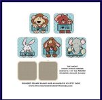(image for) Love You Animals Rounded Squares Set 1